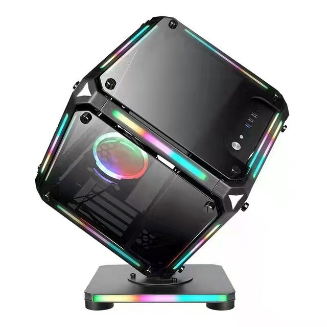 SAMA هيكل MATX جذاب، هيكل سريع للشركات الناشئة، هيكل كمبيوتر مكتبي بشريط إضاءة LED للألعاب