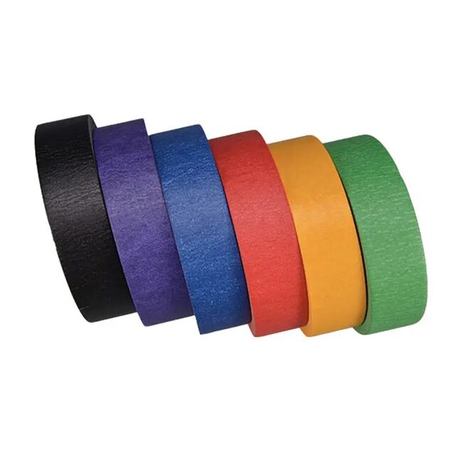 Fita de mascaramento colorida de alta visibilidade de 2.0 mil para pintura automotiva e codificação industrial
