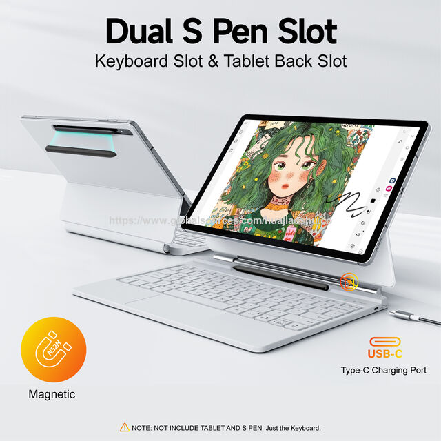 Housse de Clavier Flottante Multi-Angle avec Trackpad Haute Fréquence et Mode Dex pour Samsung Tab S10+ S9FE+ S9+ S8+ S7FE S7+