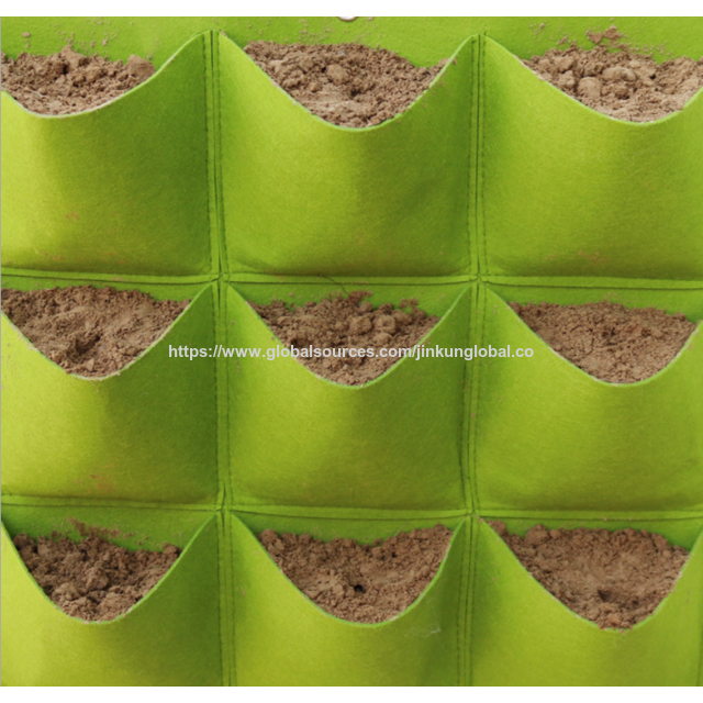 Bolsas de Cultivo Verticales Colgantes de Fieltro Transpirable - Bolsillos Reutilizables para Colgar Plantas en la Pared para Jardín Exterior y Decoración Interior del Hogar