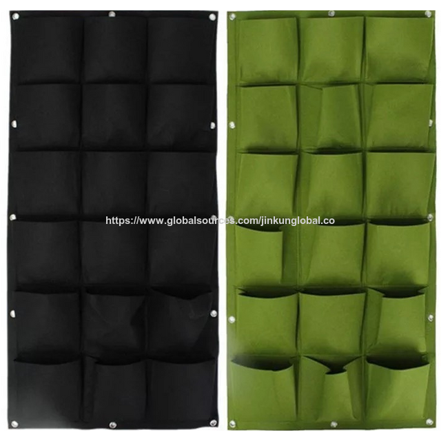 Bolsas de Cultivo Verticales Colgantes de Fieltro Transpirable - Bolsillos Reutilizables para Colgar Plantas en la Pared para Jardín Exterior y Decoración Interior del Hogar