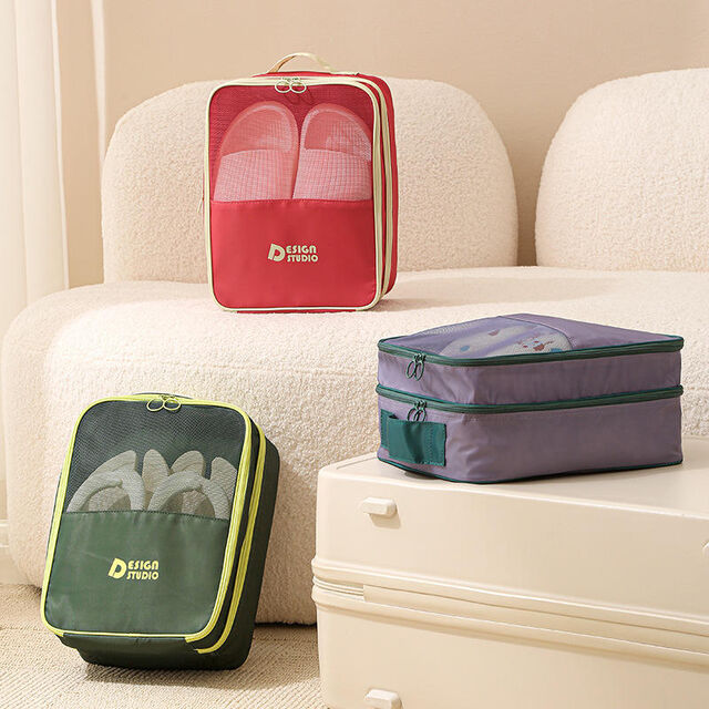 Schuhtasche mit individuellem Logo, große Kapazität, multifunktional, wasserdicht, staubdicht, tragbar für Reisen - Schuhaufbewahrungstaschen