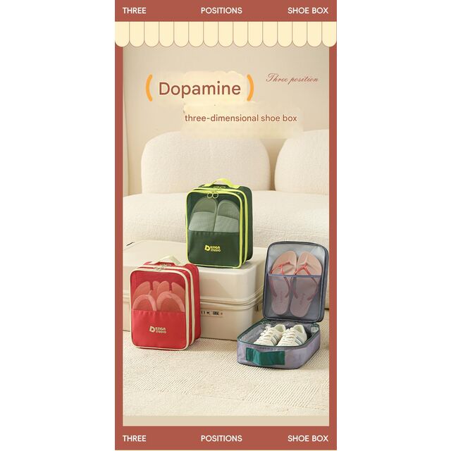 Schuhtasche mit individuellem Logo, große Kapazität, multifunktional, wasserdicht, staubdicht, tragbar für Reisen - Schuhaufbewahrungstaschen