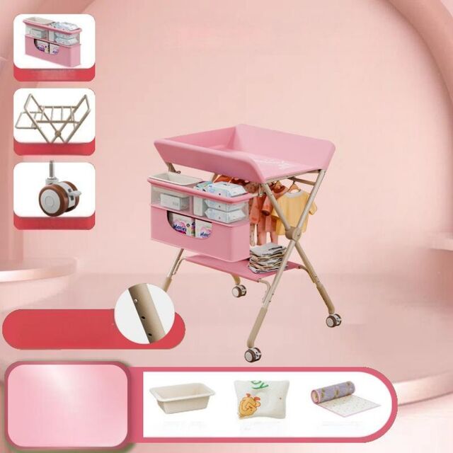Table à langer multifonctionnelle pour bébés, soins des nouveau-nés, change de couches, pliable et hauteur réglable - Idéal pour les grossistes et distributeurs de produits pour bébés
