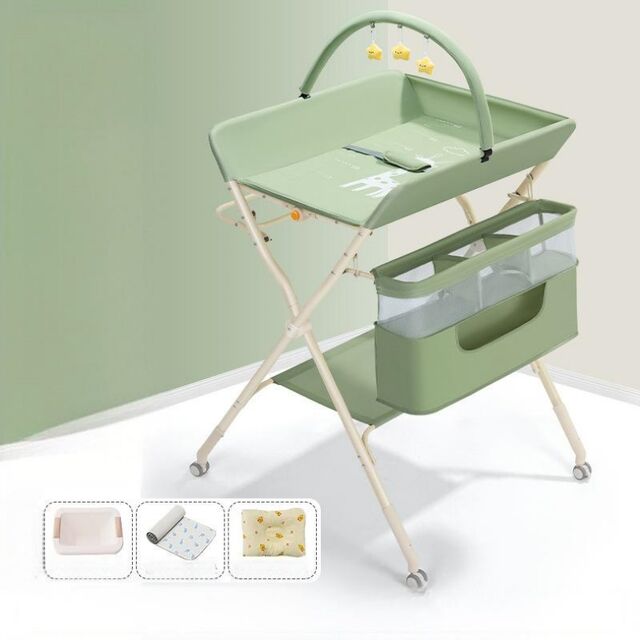Table à langer multifonctionnelle pour bébés, soins des nouveau-nés, change de couches, pliable et hauteur réglable - Idéal pour les grossistes et distributeurs de produits pour bébés