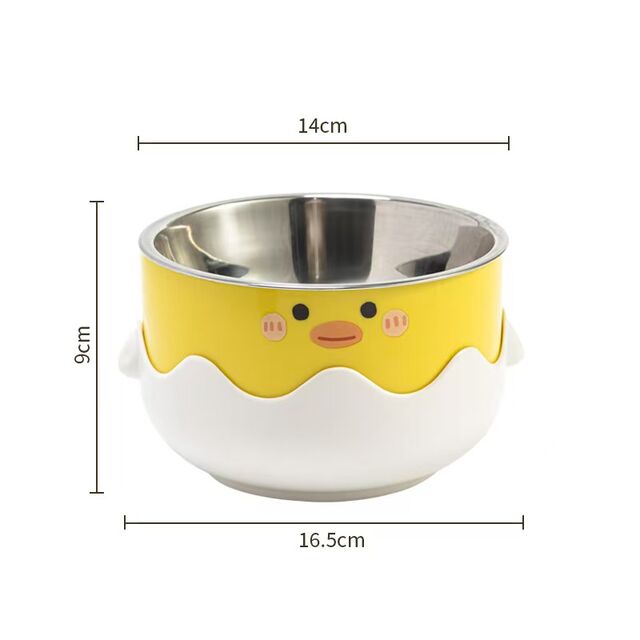 Gamelle Simple pour Animaux de Compagnie Canard Jaune