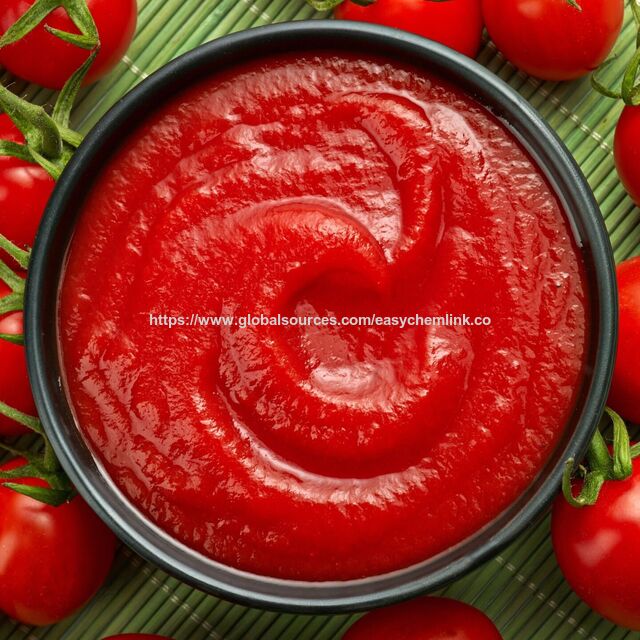 Pasta de Tomate Enlatada de Llenado Directo, Empaquetada con Tomates 100% Frescos Sin Adición de Sal, de Buena Calidad