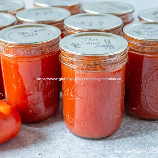 Pasta de Tomate Enlatada de Llenado Directo, Empaquetada con Tomates 100% Frescos Sin Adición de Sal, de Buena Calidad