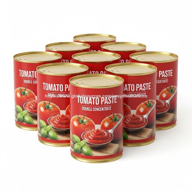 Pasta de Tomate Enlatada de Llenado Directo, Empaquetada con Tomates 100% Frescos Sin Adición de Sal, de Buena Calidad