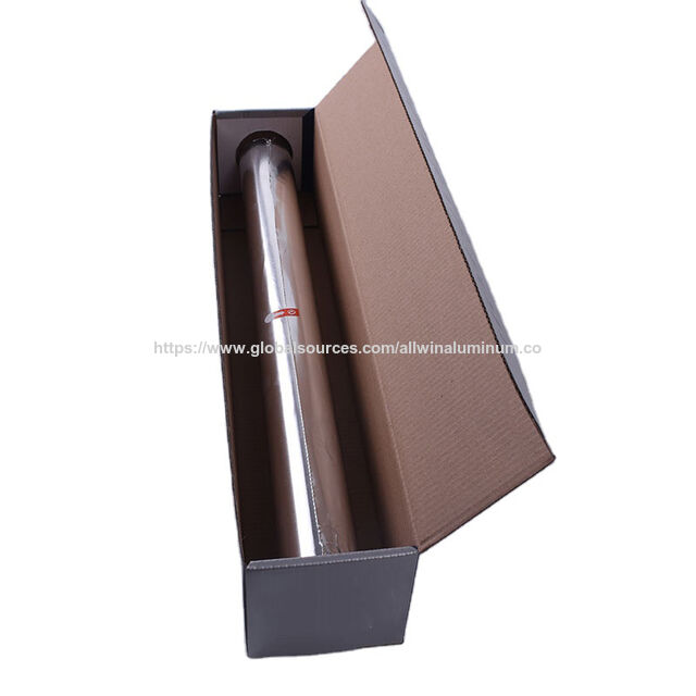 Papier d'aluminium de cuisine personnalisable 45cm x 37.5m, rouleau de papier d'aluminium argenté, matériau recyclable 8011-O