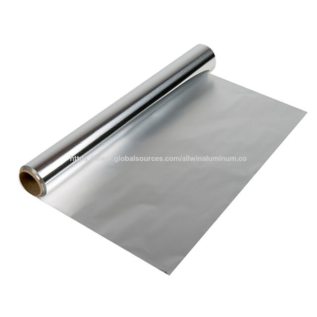 Papier d'aluminium de cuisine personnalisable 45cm x 37.5m, rouleau de papier d'aluminium argenté, matériau recyclable 8011-O