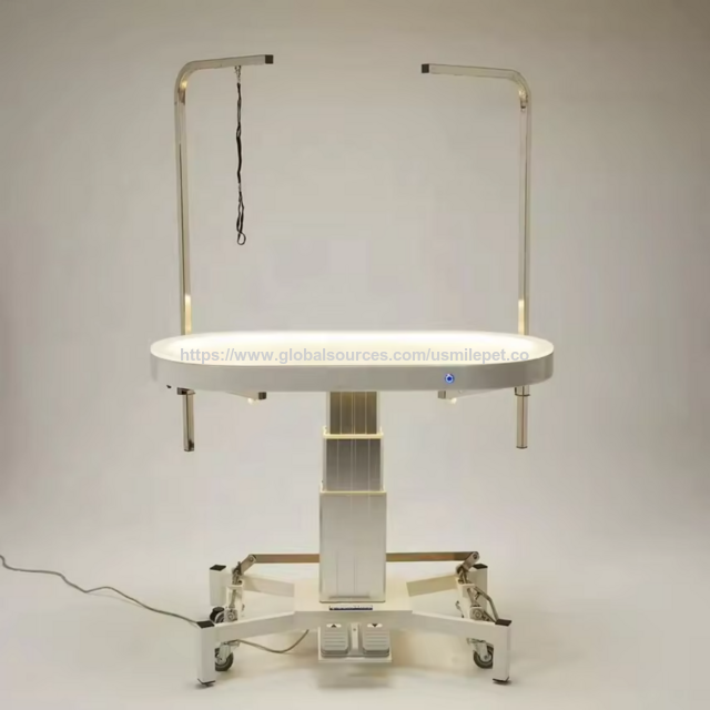 USMILEPET Neuer Design Professioneller LED Elektrischer Hubtisch für Tierpflege Elektrisch Beleuchteter Tierpflegetisch für Hunde