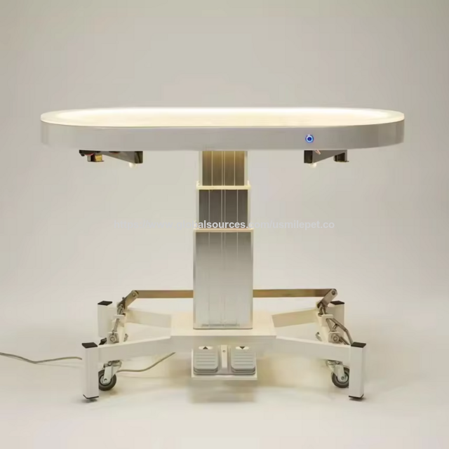 USMILEPET Neuer Design Professioneller LED Elektrischer Hubtisch für Tierpflege Elektrisch Beleuchteter Tierpflegetisch für Hunde