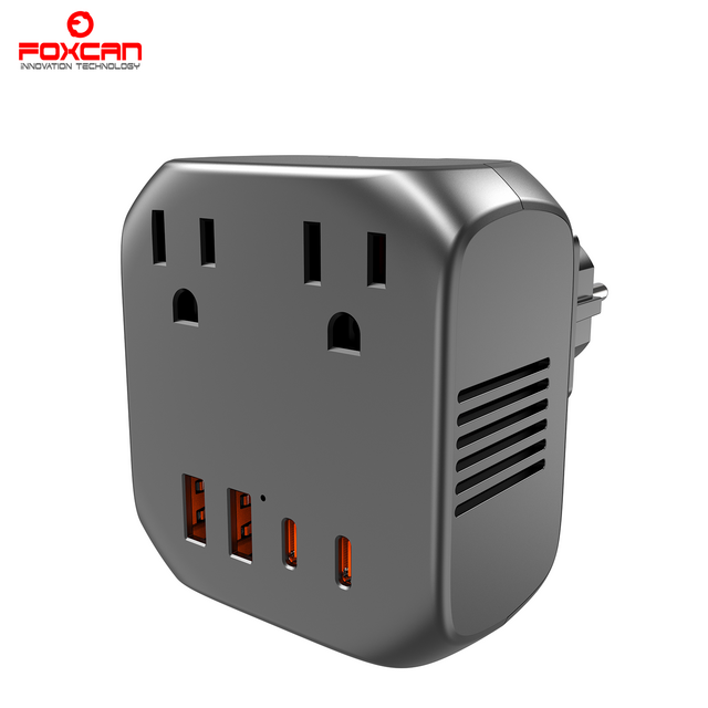 FOXCAN OEM 220V auf 110V Spannungswandler & Universal Reiseadapter für Glätteisen/Lockenstab