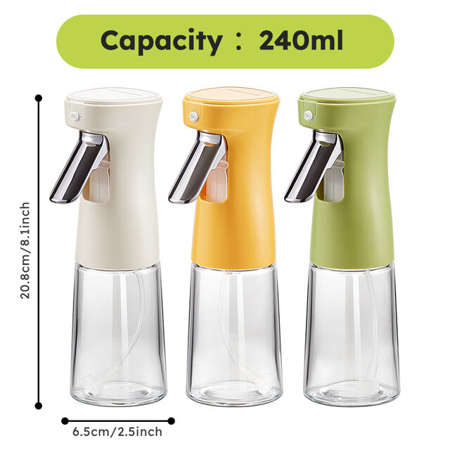Multifunktionaler Öl- und Essigspender aus schwarzem Glas, 240 ml, wasserdicht und leicht zu reinigen, erfüllt die BSCI-Standards für die Küche