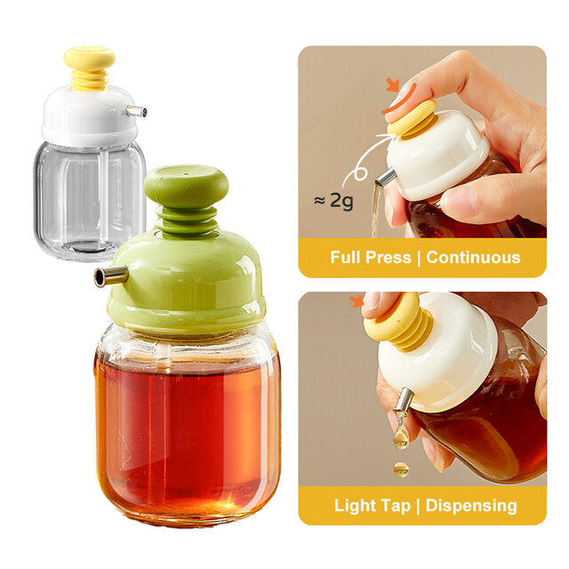 Klarer Olivenöl-Spender aus Glas, 100 ml, mit Ausgießer aus Edelstahl und ROHS-zertifiziertem, umweltfreundlichem Design für Sushi-Salat