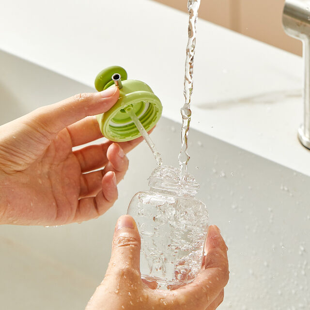 Klarer Olivenöl-Spender aus Glas, 100 ml, mit Ausgießer aus Edelstahl und ROHS-zertifiziertem, umweltfreundlichem Design für Sushi-Salat