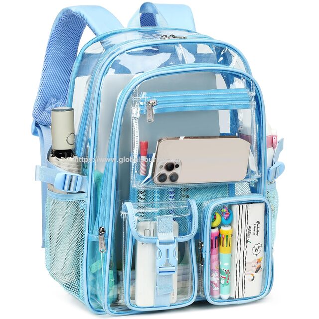 Suministro de fábrica Mochila escolar grande y transparente para niñas Bolso transparente para estudiantes