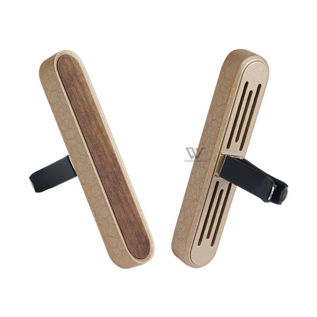 Ambientador de Coche de Madera Natural Recargable con Clip, Servicio OEM, Estilo Europeo, Clip de Aroma de Madera Sostenible para Coche