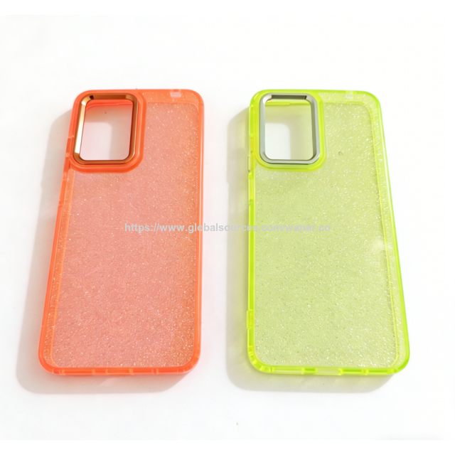 Casing Ponsel Hybrid Akrilik+TPU Anti Guncangan, Perlindungan Penuh, Penutup Bening untuk Smartphone, Pasokan Massal