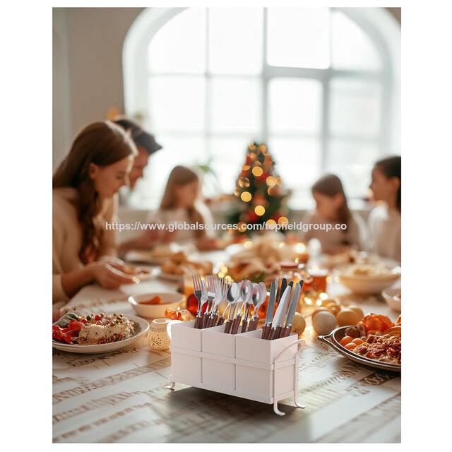 Elegante, vielseitige Picknick-Besteckkiste, moderne Aufbewahrungslösungen für Arbeitsplatten, Küchenutensilien- und Besteckhalter