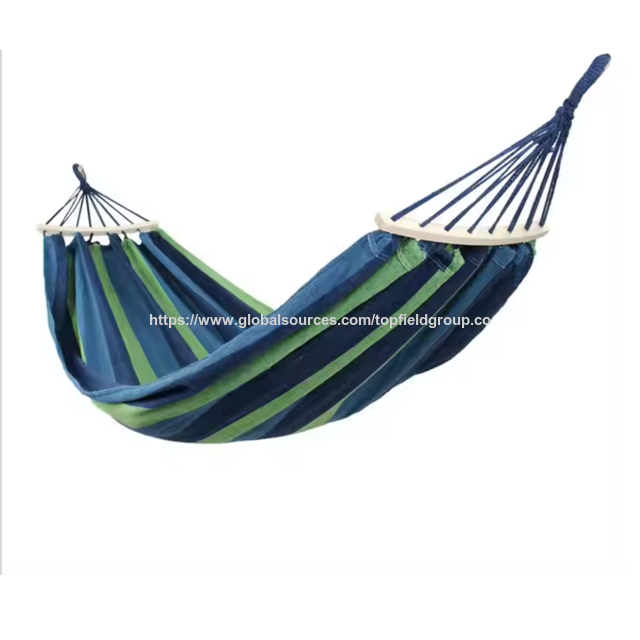 Hochwertige Hängemattenschaukel aus Baumwoll-Canvas, Reisehängematte, tragbares Schaukelbett für Outdoor, Camping, Strand