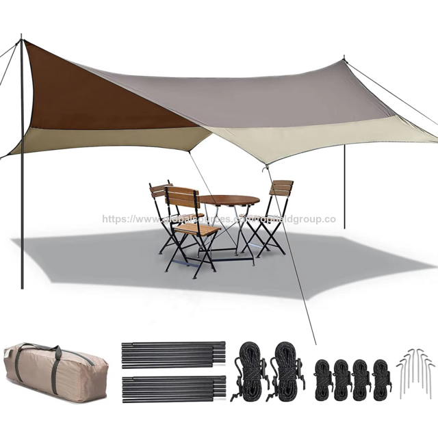 Lona de Camping para Exterior, Abrigo de Barraca, Coberturas para Piquenique, Toldo de Sombra, Abrigo, Tenda de Lona, Barracas de Camping, Rede, Tenda de Toldo de Lona para Praia