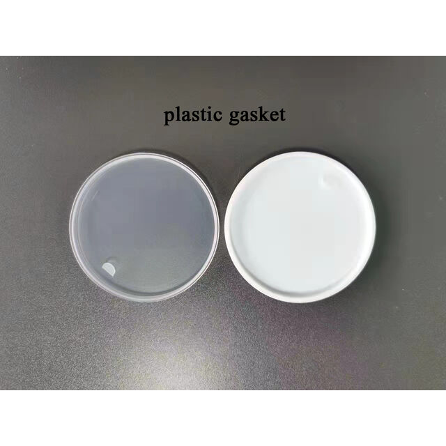 Pot carré en plastique de qualité alimentaire de 16 oz avec couvercle à vis blanc pour masque facial et beurre corporel