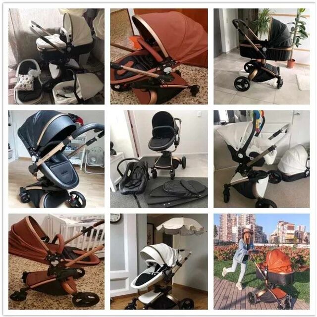 Poussette Double pour Bébés, Inclinable & Réglable, Capotes Résistantes aux UV, Stabilité à 4 Roues, Légère pour Jumeaux - Poussettes pour Bébés