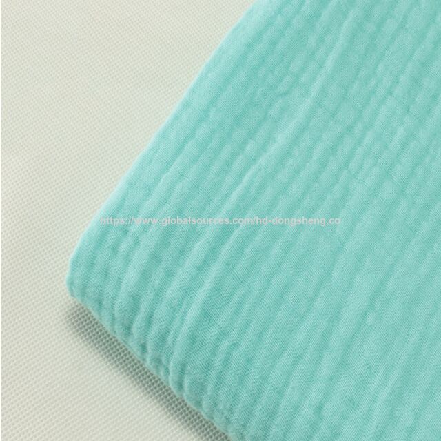 Heißer Verkauf 4-lagiges 100% Baumwollgaze-Knittergewebe mit Blasenstruktur für Frühlings- und Sommer-Loungewear, Pyjamas & Kinderdecken
