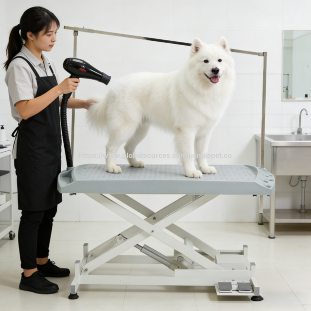 USMILEPET Bestseller Hundefrisiertisch mit Kunststoffplatte und Höhenverstellung für Hundesalons
