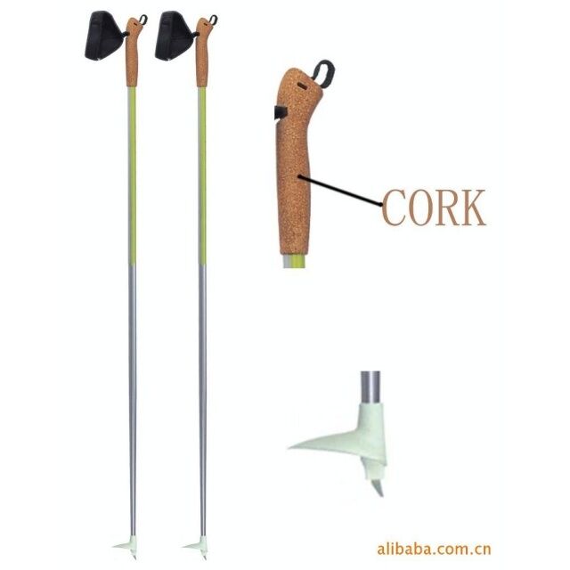 Bâtons de Ski Alpin en Fibre de Carbone Ultra Légers Personnalisés avec Logo et Couleur Sur Mesure, Poignée en Liège Durable, ODM OEM