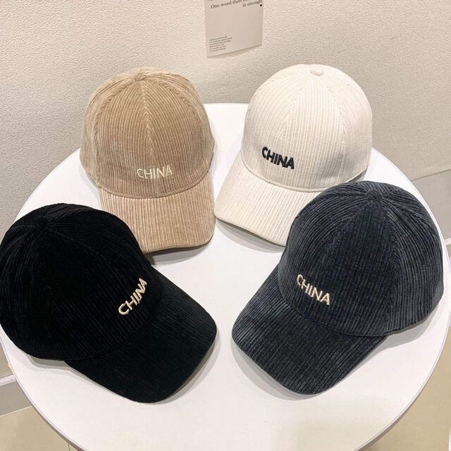 Atacado Novo Estilo Alta Qualidade Veludo Cotelê Chapéus de Golfe de Inverno Esportes Ao Ar Livre OEM Aba Curva Gorras Chapéu de Veludo Cotelê