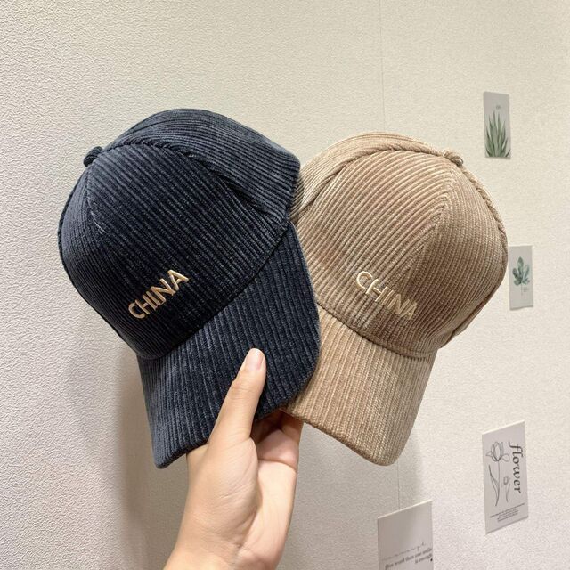 Atacado Novo Estilo Alta Qualidade Veludo Cotelê Chapéus de Golfe de Inverno Esportes Ao Ar Livre OEM Aba Curva Gorras Chapéu de Veludo Cotelê