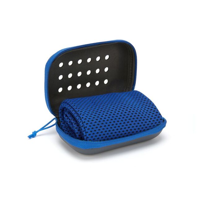 Toalla de Microfibra Deportiva Súper Seca con Logo Impreso, Tejido de Punto, Color Sólido, Enfriamiento Ice, con Empaque Ecológico