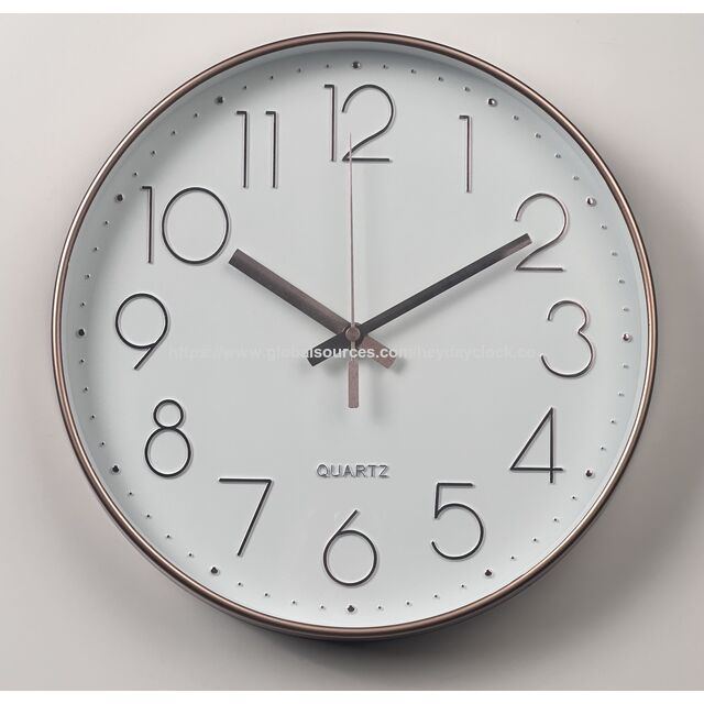 Minimalistische 3D-Zahlen Wanduhr, moderne, geräuschlose Uhr für Zuhause, Direktvertrieb ab Werk, Quarz-Uhr mit leichtem Luxus-Metallrahmen
