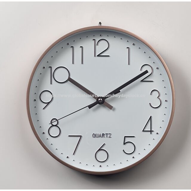 Minimalistische 3D-Zahlen Wanduhr, moderne, geräuschlose Uhr für Zuhause, Direktvertrieb ab Werk, Quarz-Uhr mit leichtem Luxus-Metallrahmen