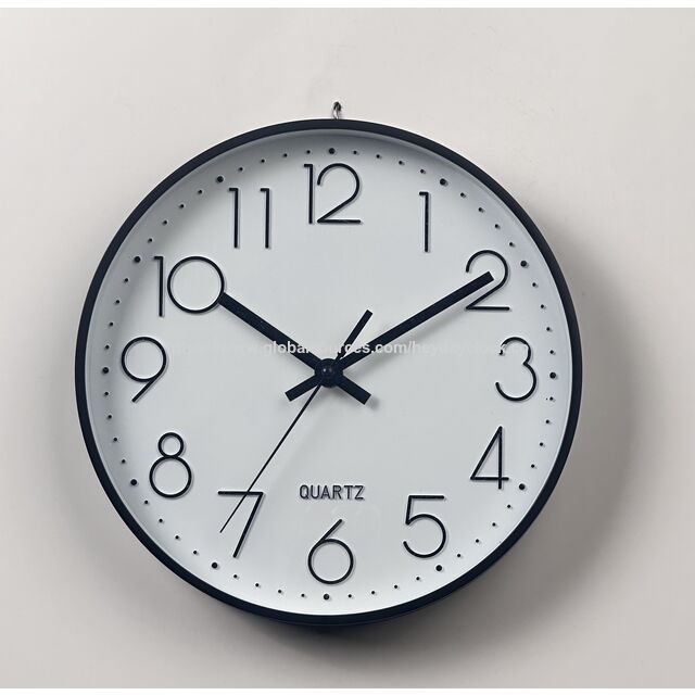 Minimalistische 3D-Zahlen Wanduhr, moderne, geräuschlose Uhr für Zuhause, Direktvertrieb ab Werk, Quarz-Uhr mit leichtem Luxus-Metallrahmen