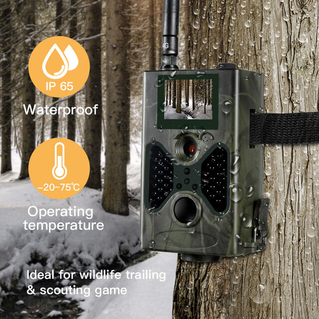 4G Wildkamera 20MP 1080p 64GB Wasserdichte Outdoor-Handykamera