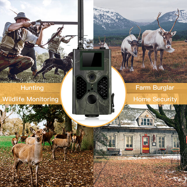 4G Wildkamera 20MP 1080p 64GB Wasserdichte Outdoor-Handykamera