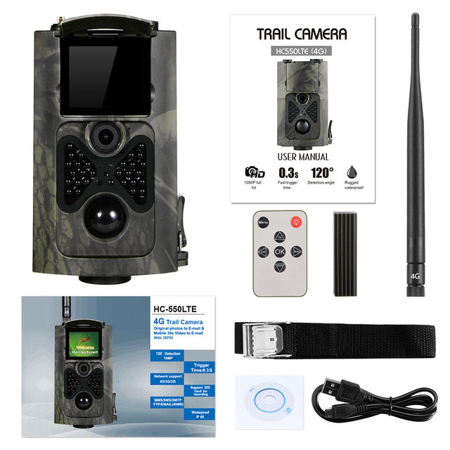 4G Wildkamera 20MP 1080p 64GB Wasserdichte Outdoor-Handykamera