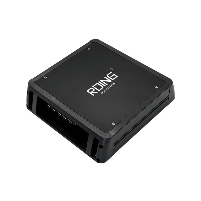 Amplificateur DSP Voiture 4 Canaux Professionnel avec Égaliseur 31 Bandes, Contrôle par Application Bluetooth et Entrées USB/Optique/Coaxiale (12V)