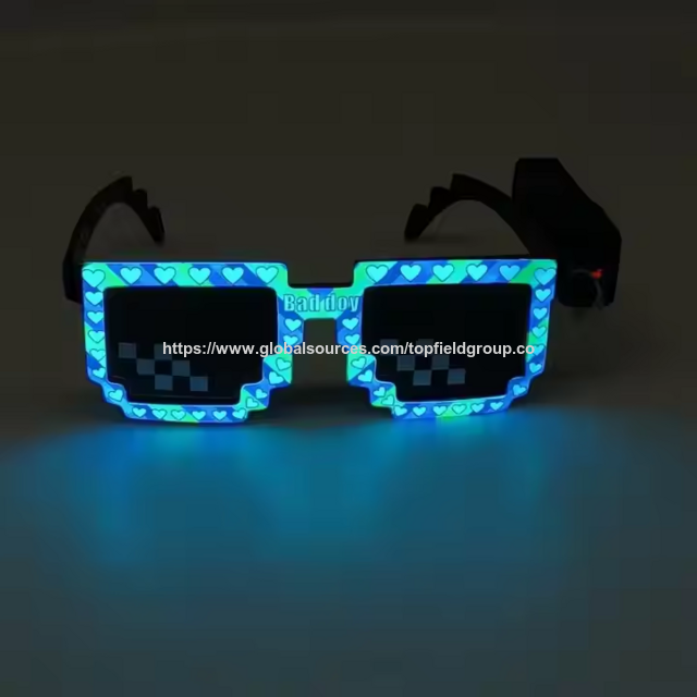 2025 Hot Sale Wireless Neon Led Glasses Halloween Luminous Glasses Christmas Easter Graduation Party Decoration light up glasses