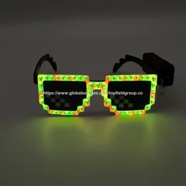 2025 Hot Sale Wireless Neon Led Glasses Halloween Luminous Glasses Christmas Easter Graduation Party Decoration light up glasses