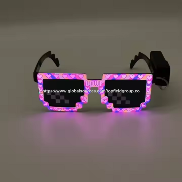 2025 Hot Sale Wireless Neon Led Glasses Halloween Luminous Glasses Christmas Easter Graduation Party Decoration light up glasses