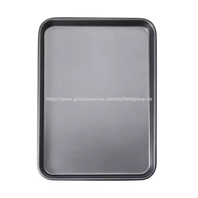 Ensemble de plaques de cuisson antiadhésives en acier inoxydable et en acier au carbone, plaque de four pour pizza, gâteau, pain, facile à nettoyer, plaques à biscuits