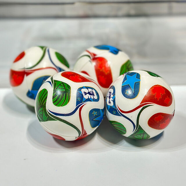 Balón de Fútbol de la Copa Mundial de la FIFA 2026 USA Canadá México, Souvenir de 6.3cm, PU, Alta Elasticidad, Juguetes Anti-Estrés Temáticos para Niños y Fans