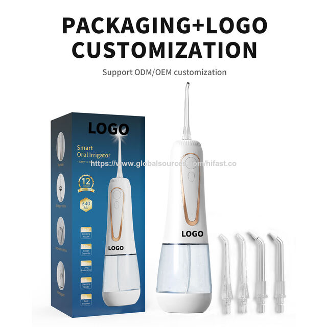 Irigator Oral Portabel Tanpa Kabel, IPX8 Tahan Air, Pembersih Gigi Isi Ulang dengan Tangki yang Dapat Dilepas, Pembersihan Flossing Profesional