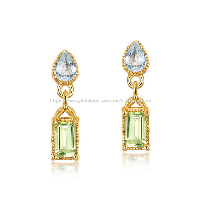 Novos Brincos Pendentes de Prata Esterlina 925 Banhados a Ouro 18k, Joias da Moda para Mulheres no Atacado