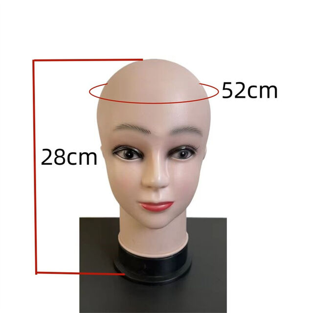 Cabeça de modelo, cabeça de manequim de casca dura, cabeça careca curta feminina, peruca, cabeça de modelo de exibição de loja de acessórios